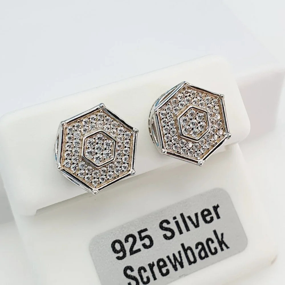 "925 Sterling Silver Cubic Zirconia Earrings,U19254840 - Picture 7 of 11